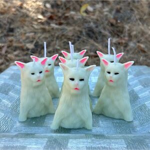 Handmade Scented Cat Candle (Smudge the Cat)